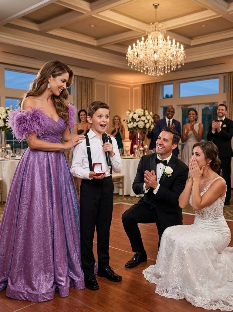 My ex-husband cheated on me, left me and our son, and still invited us to his wedding. During his speech, he laughed and said, “Leaving that trash was the best decision of my life!” The crowd burst into laughter. Then my son calmly took the microphone. “I brought a special gift for you, Dad,” he said, handing him a box. When my ex opened it, his scream silenced the entire room.