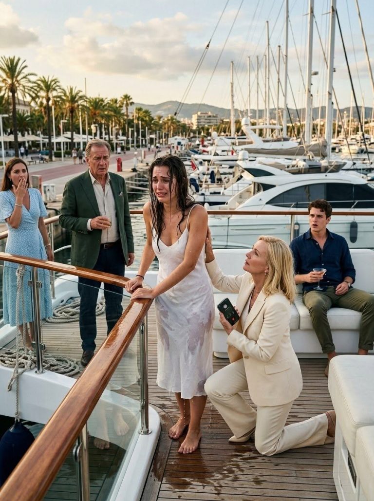I never told my boyfriend’s snobbish parents that I owned the bank holding their massive debt. To them, I was just a “barista with no future.” At their yacht party, his mother pushed me toward the edge of the boat and sneered, “Service staff should stay below deck,” while his father laughed, “Don’t get the furniture wet, trash.”