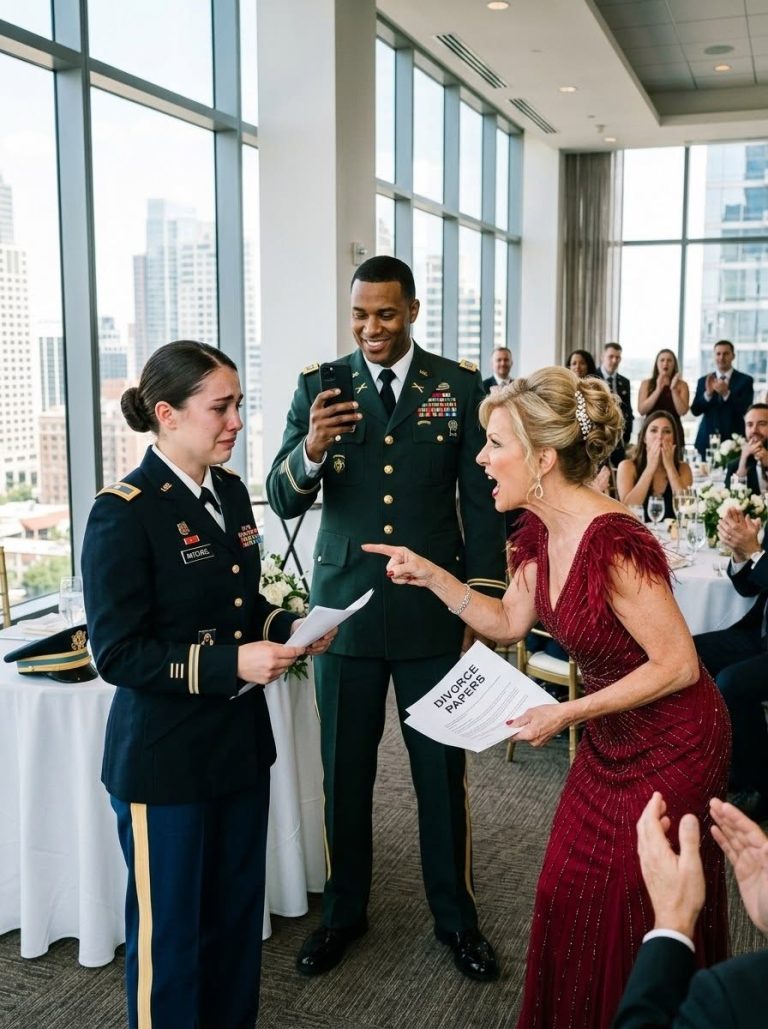 For my 31st birthday, my mother-in-law handed me divorce papers in front of my unit at the Army Ball. My husband filmed it for their entertainment. I signed them calmly, then stood and announced… She had no idea…